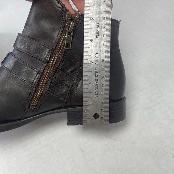 BORN Womens 9.5 M Pirlo Ankle Booties Brown Leather Buckle D76123 Boots - Picture 11 of 15